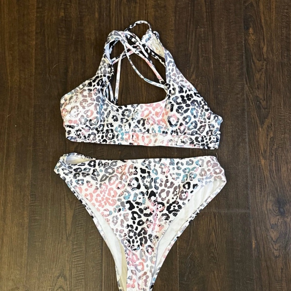 Leopard Print Bikini Set size medium